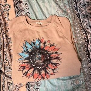 Tan Sunflower Graphic Shirt